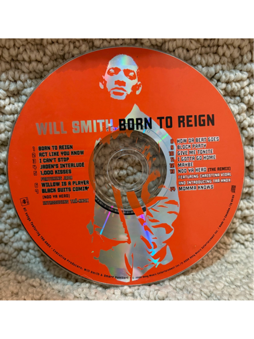 5 for $20 - Will Smith Born To Reign Music CD One Size Orange Silver